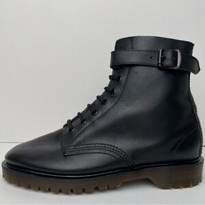 Vintage Dr. Martens NaNa MIE Black Leather Witchy Buckle Strap Boots UK 5